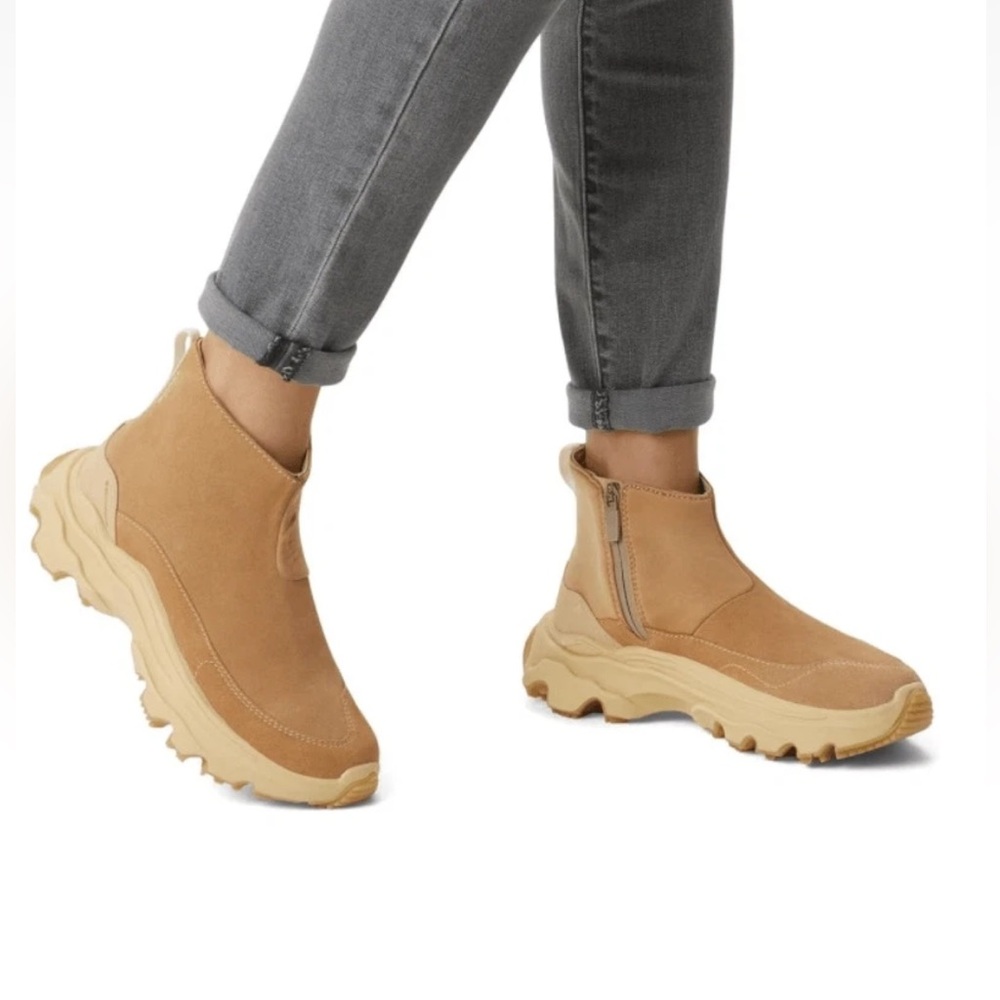 Sorel Kinetic Breakthrough Acadia Waterproof Tan Boots Women 8.5 Suede